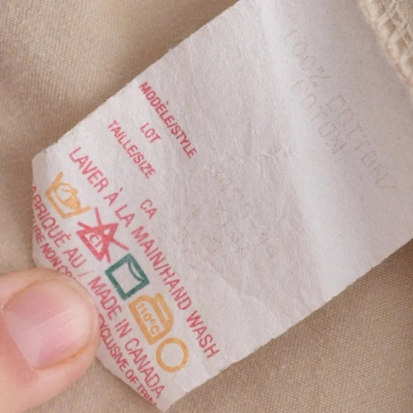 Vintage R&R 100% Cotton  Cream Button Up Long Sleeve Basic dress Top Small - Picture 7 of 14